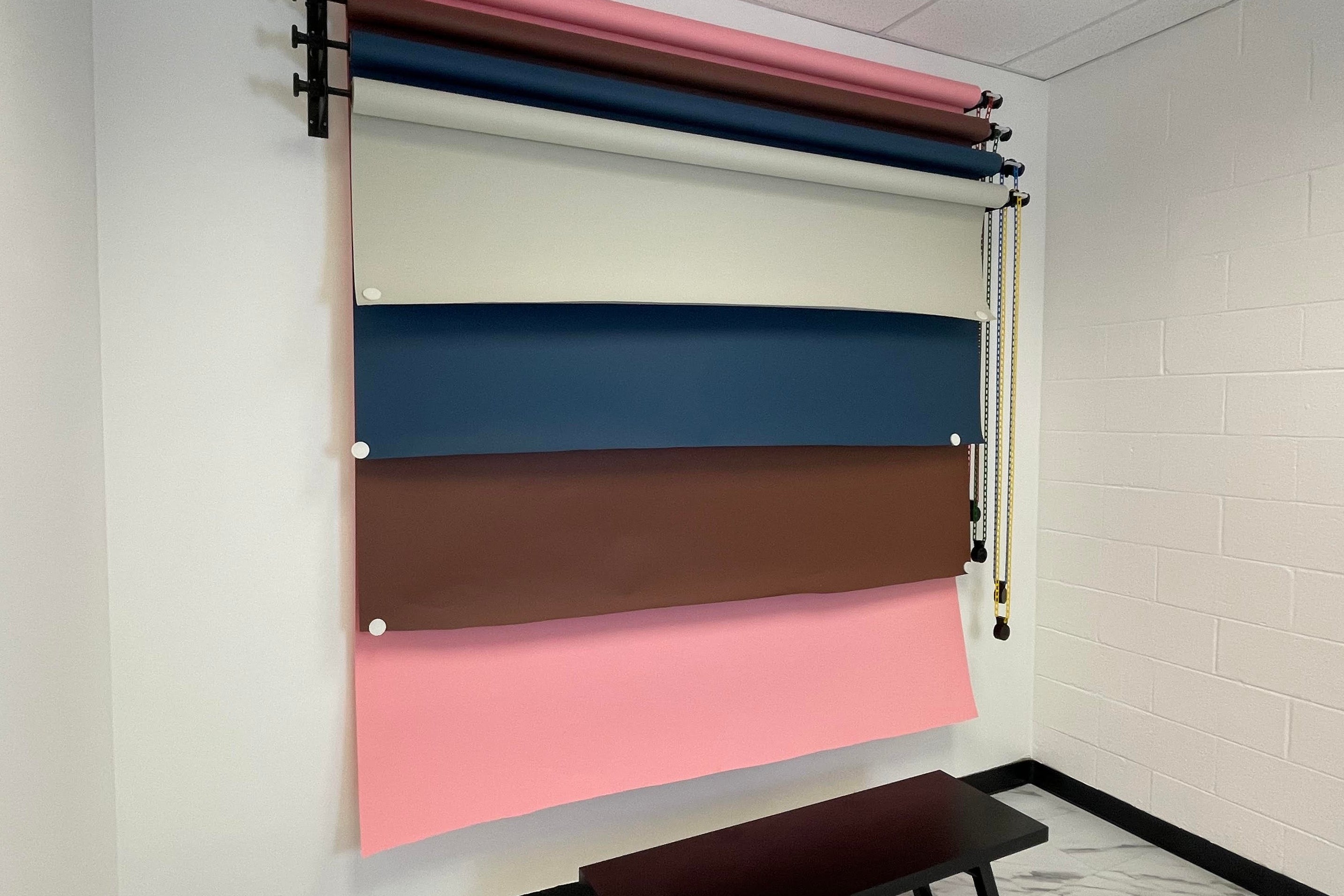 Multiple backdrop options for self capture photography half body portrait photography room in Atlanta photo studio