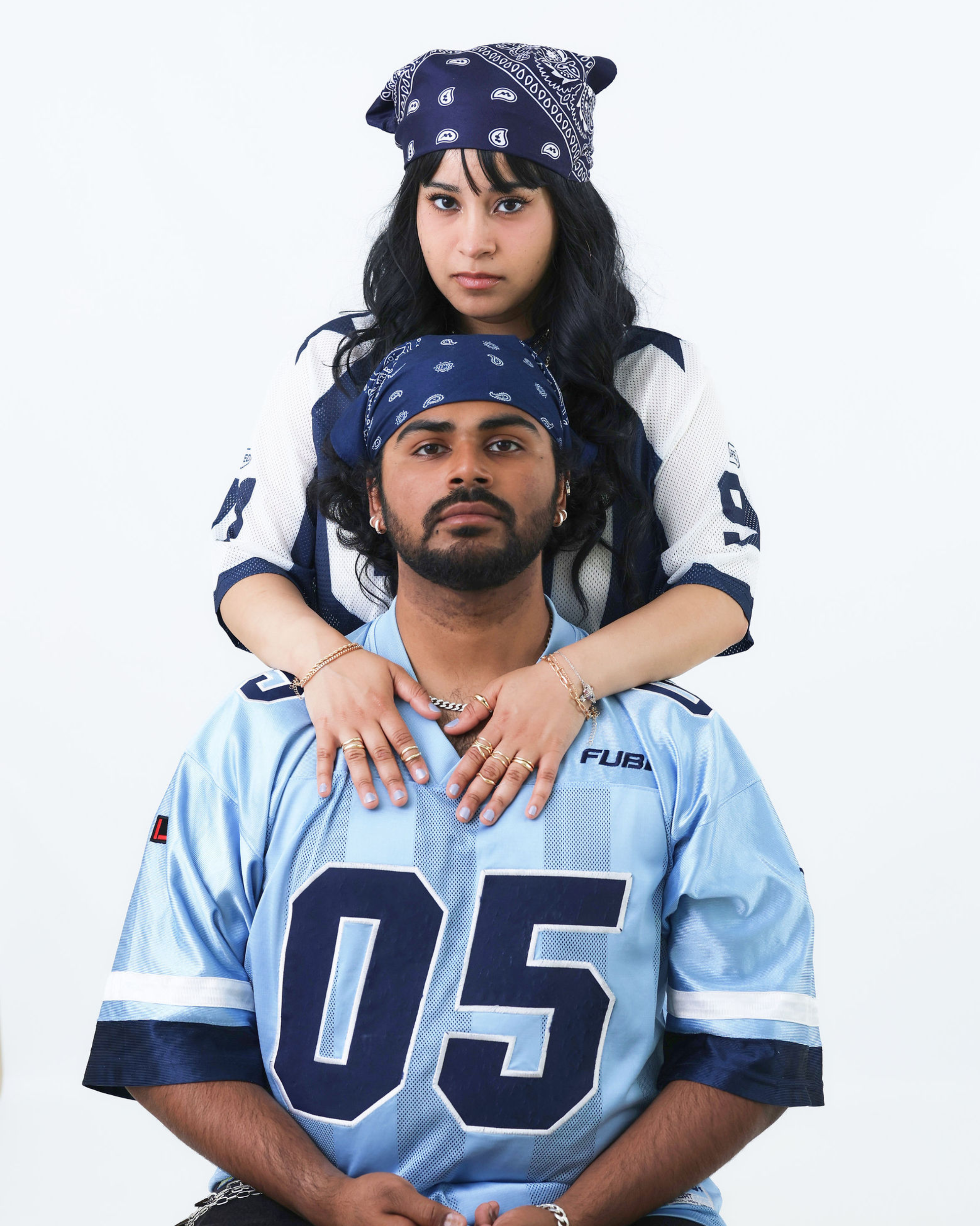 Couple posing for photo at Muse Studios self-capture photography studio