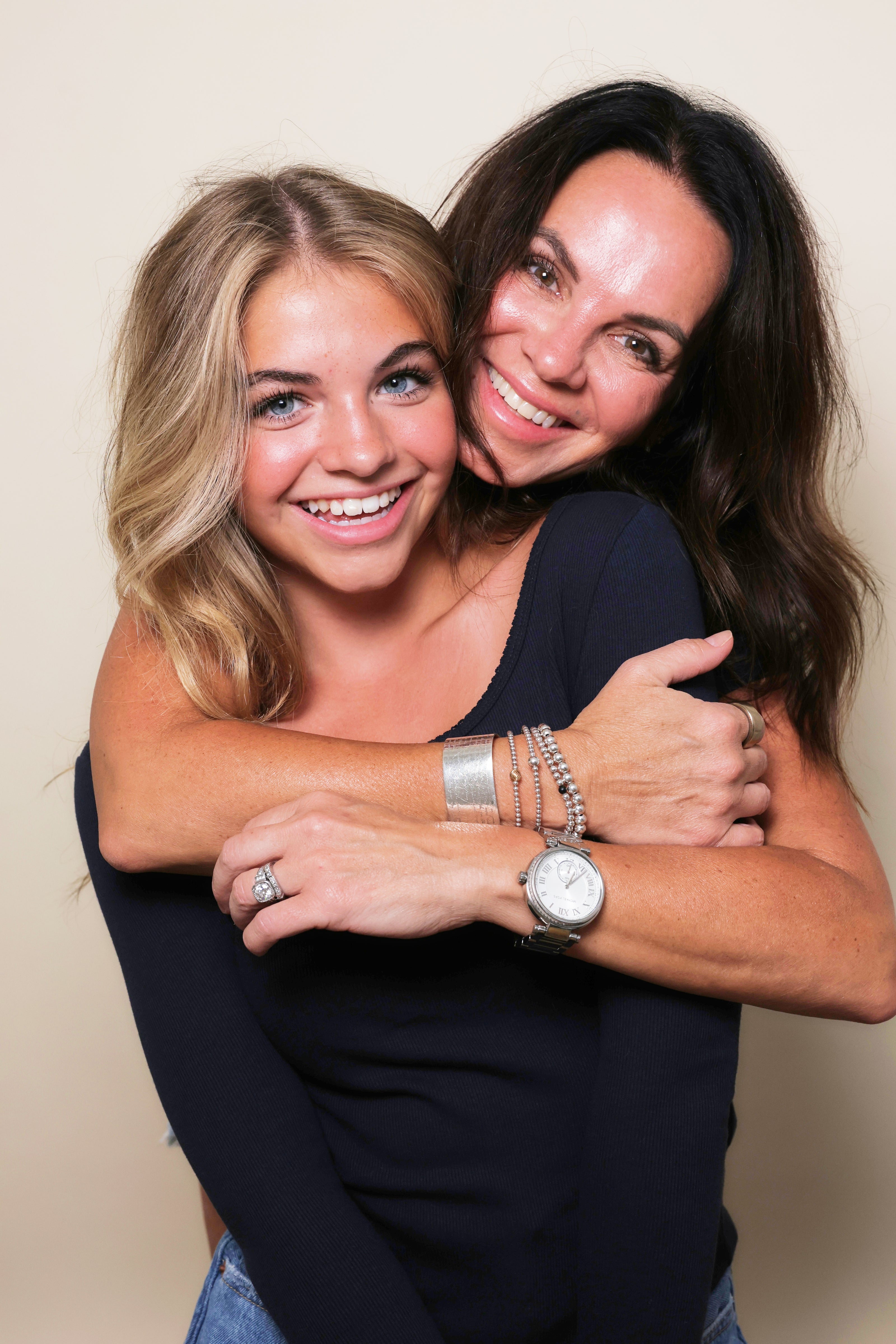 Mother daughter photo taken at Muse Studios, Boston and Atlanta's first self-capture photo studio